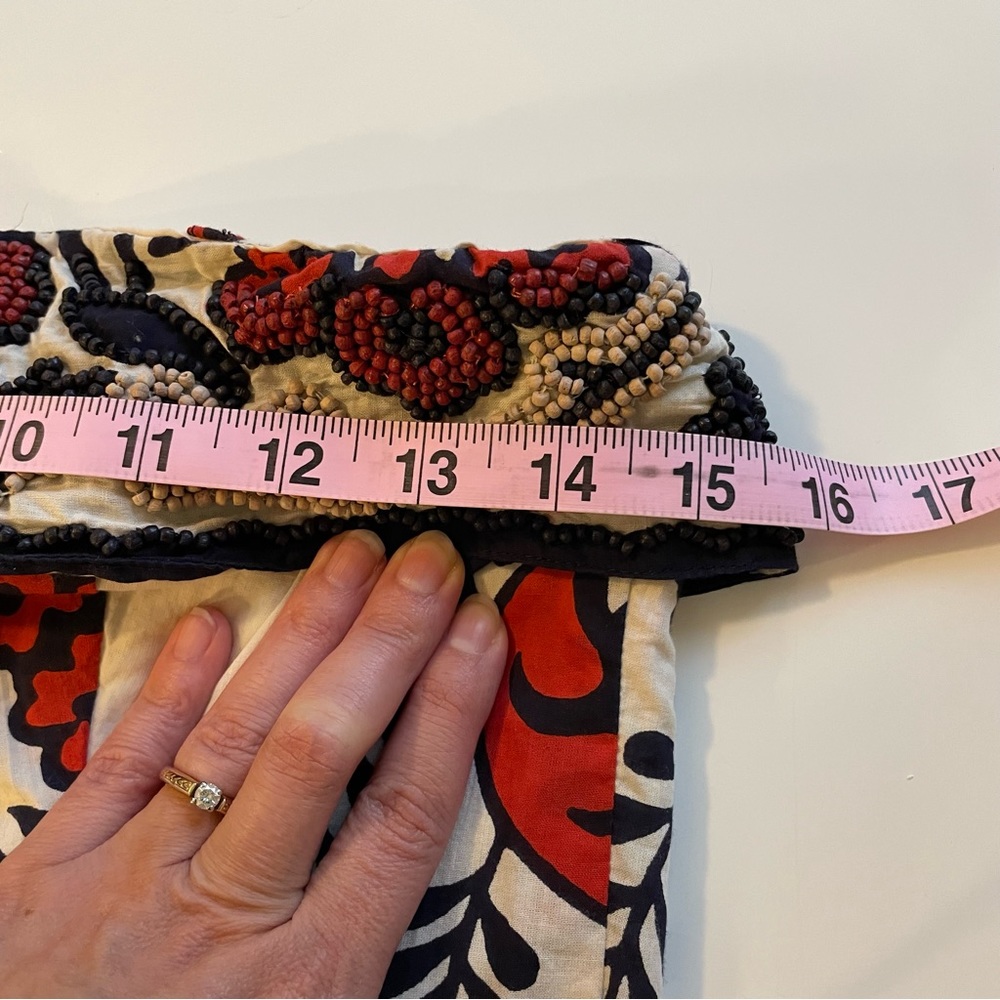 SOLD 🌟HOST PICK🌟Yoana Baraschi Sweetwater Beaded Collar Cotton Dress size 0 - Picture 8 of 9
